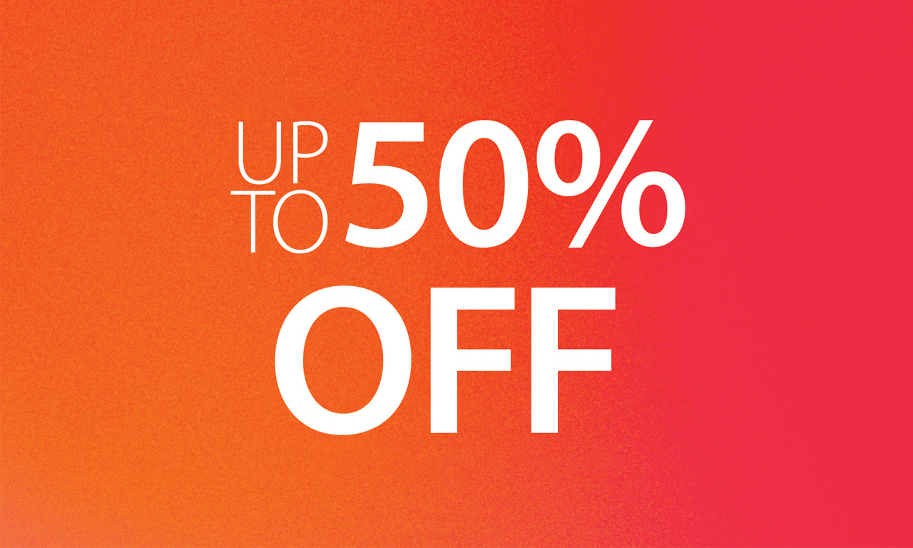 up to 50% off sale